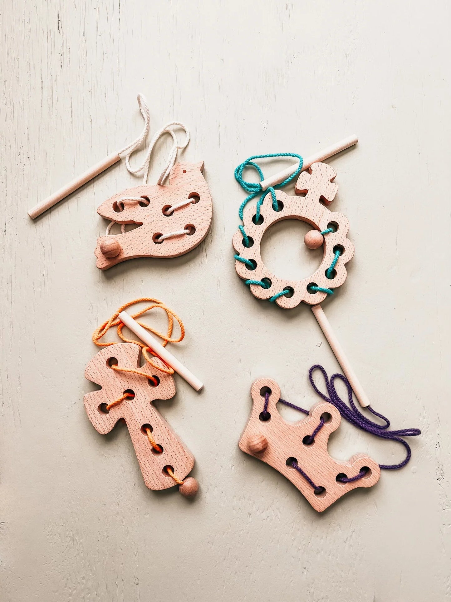 Wooden Lacing Toy - Rosary Decade
