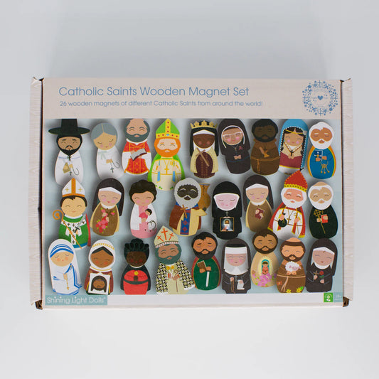 Catholic Saints Wooden Magnet Set - Series 1