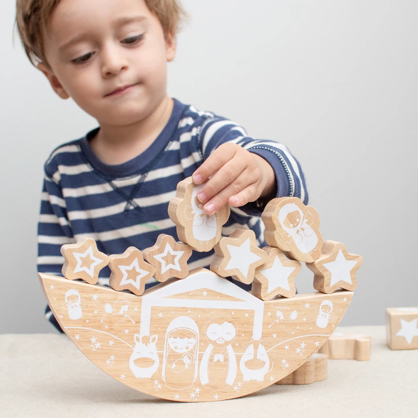 Wooden Nativity Balance Game