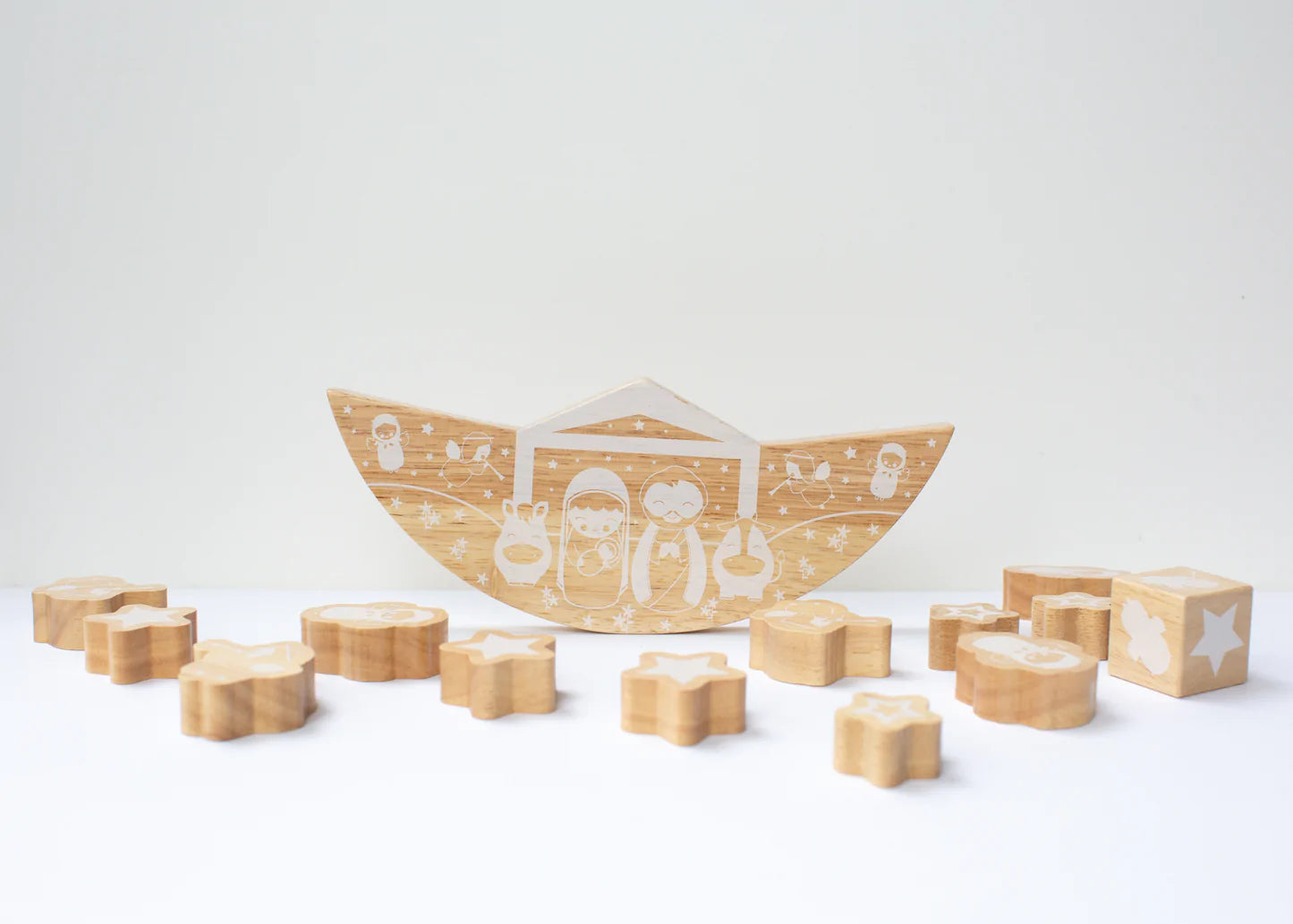 Wooden Nativity Balance Game