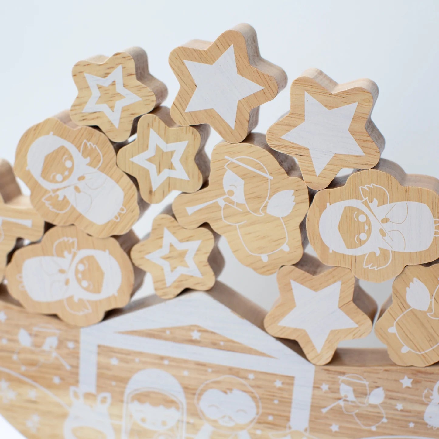 Wooden Nativity Balance Game