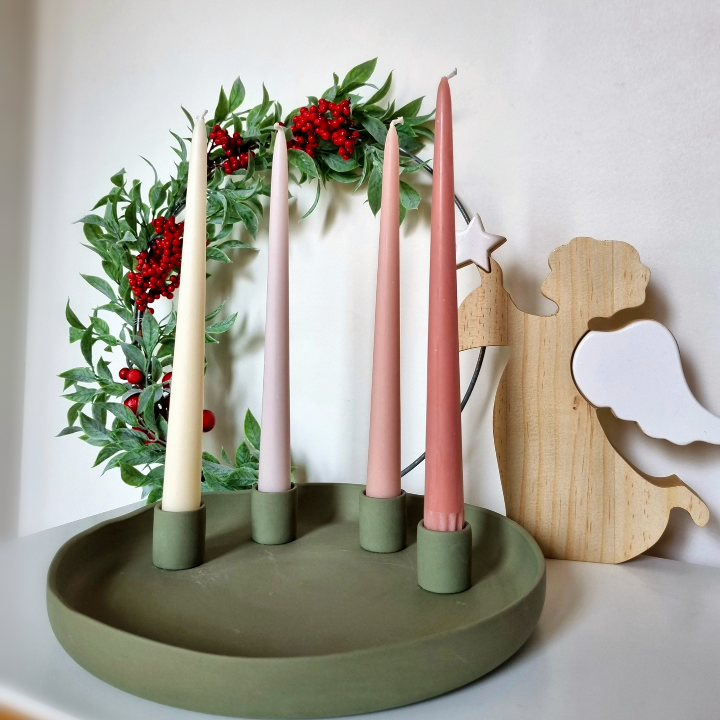 Advent Wreath Candle Holder - Ceramic