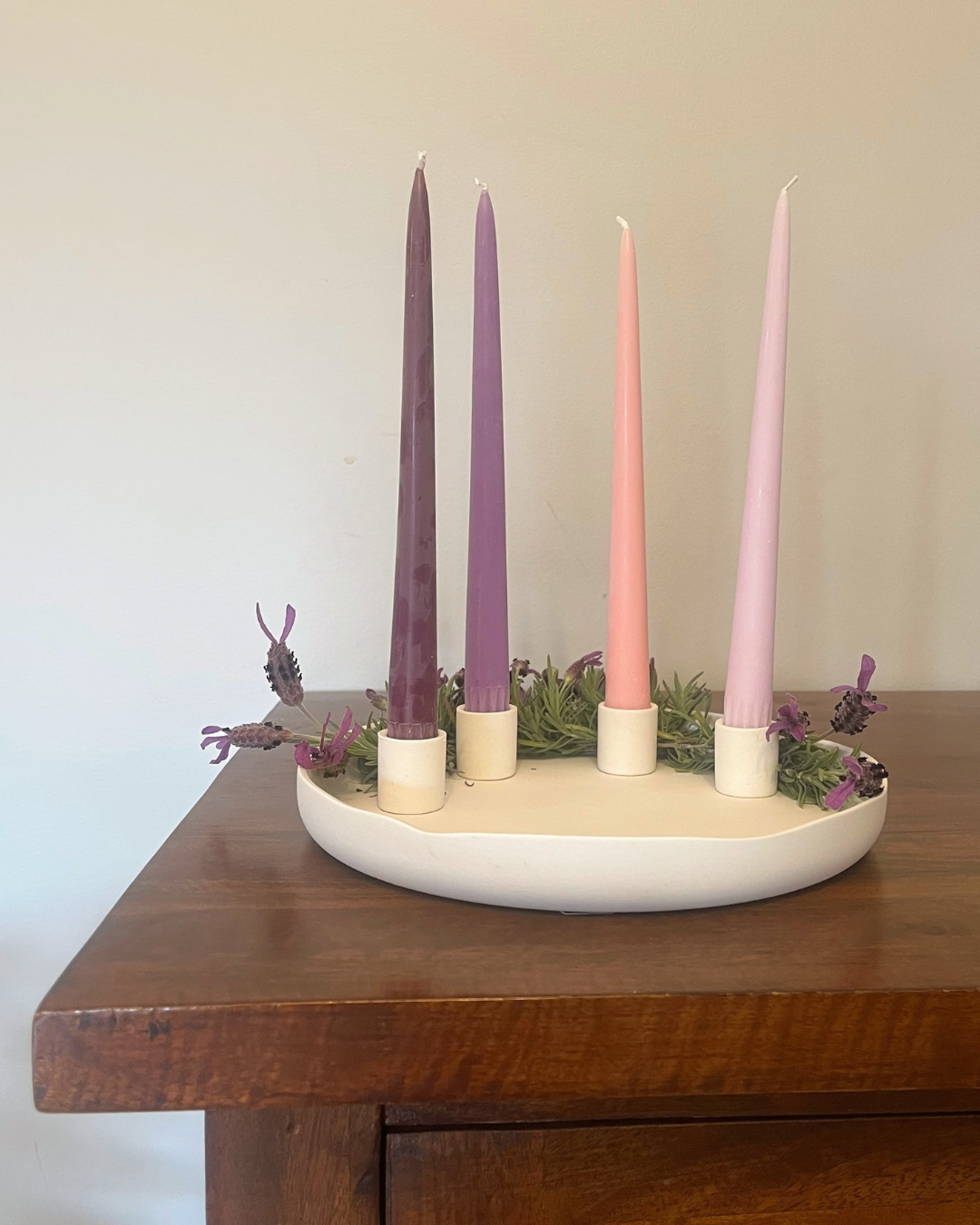 Advent Wreath Candle Holder - Ceramic